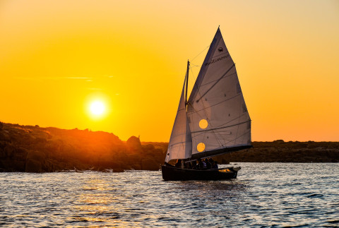 Balade nautique en voilier - Coucher de soleil